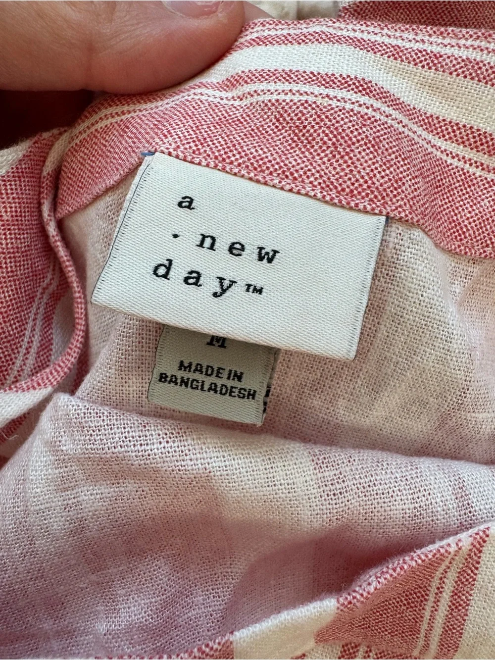 a new day Pink and White Striped Wide Leg Linen Pants Set - Picture 6 of 7